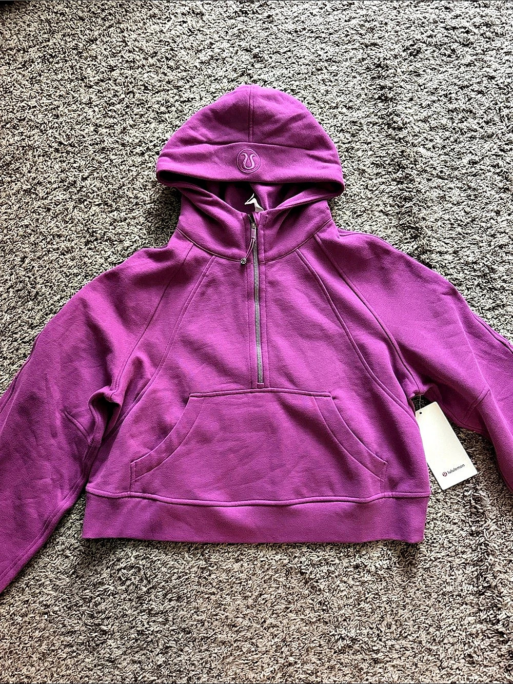 lululemon Scuba Oversized Half-Zip Hoodie Vivid Plum M/L NWT